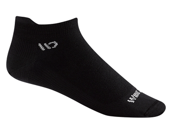Wide Open Men's Solid Ankle Lightweight No Cushion Socks in Black
