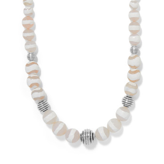 Brighton Contempo Moda Moonlit Bold Necklace in Silver-White
