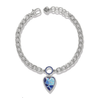 Brighton Colormix Heart Blues Bracelet in Silver-Blues