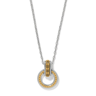 Brighton Mosaic Two Tone Link Ring Necklace in Silver-Gold
