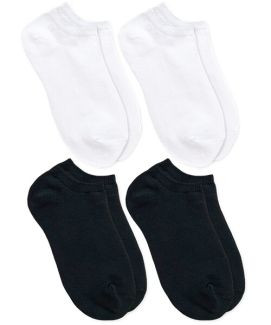 Jefferies Socks School Uniform Bamboo Low Cut Liner Sport Socks 2 Pair Pack in White