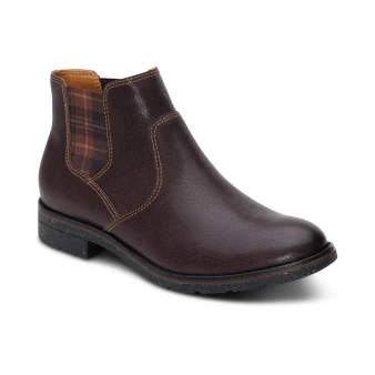 Aetrex Women's Kaylee Arch Support Chelsea Boot in Dark Brown