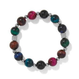 Brighton Meridian Petite Stellar Stretch Bracelet in Silver-Multi
