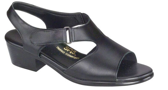 SAS Women's Suntimer Heel Strap Sandal in Black