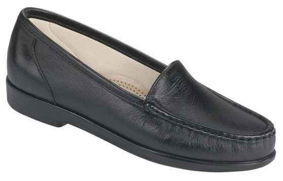 SAS Women's Simplify Slip On Loafer in Black