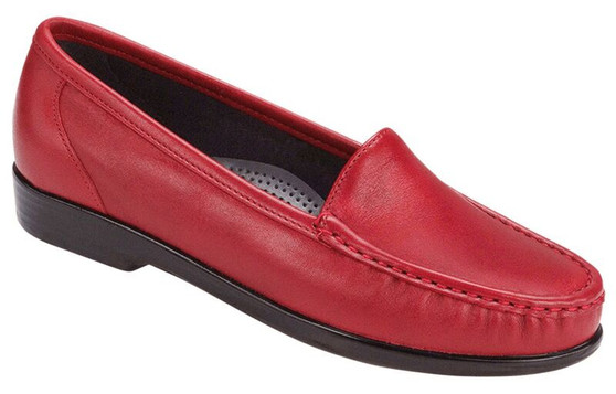 SAS Women's Simplify Slip On Loafer in Red