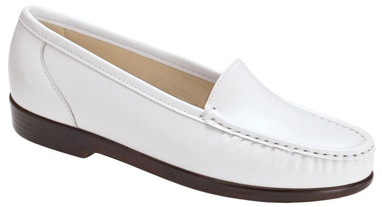 SAS Women's Simplify Slip On Loafer in White