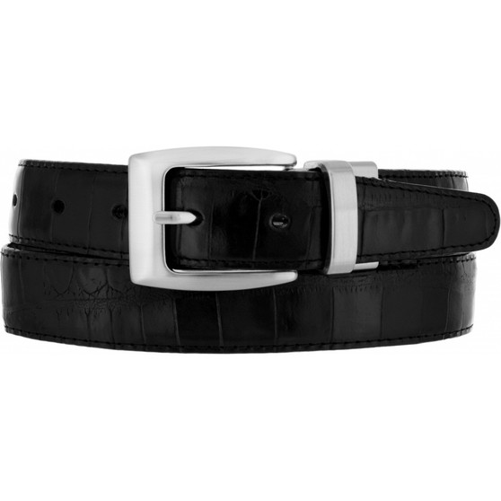 Brighton Men's Reversible Croco Belt in Black-Peanut - Daniels Shoes