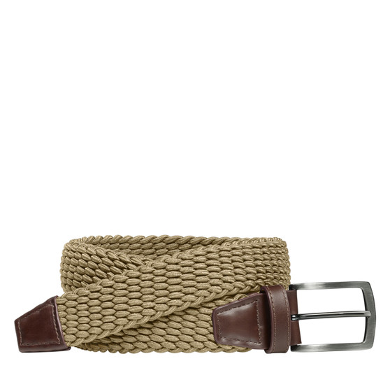 Johnston & Murphy Men's Stretch Knit Belt in Tan
