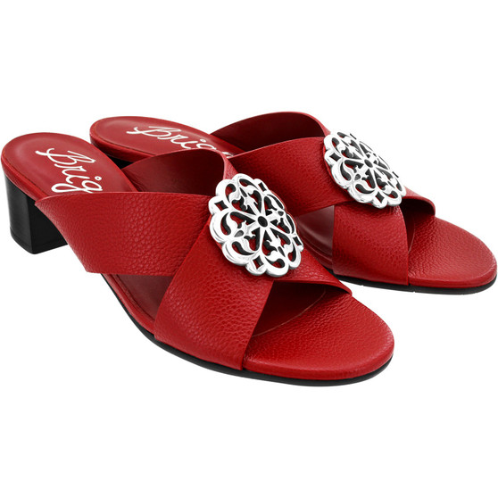 Brighton Women's Ferrara Alison Sandals Heels in Lipstick