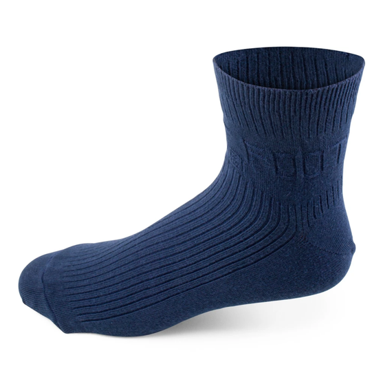 Two Feet Ahead Non-Binding Anklet Sock in Navy