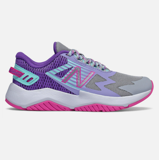 New Balance Children's Rave Run in Light Aluminum/Mirage Violet