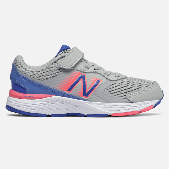 New Balance Children's Bungee Lace 680v6 in Light Aluminum