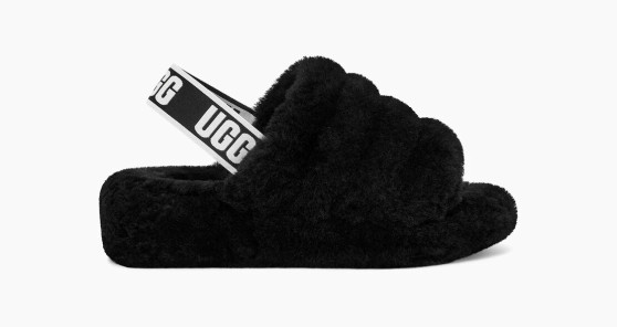 UGG Women's Fluff Yeah Slide in Black