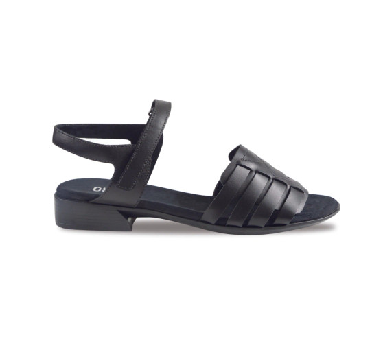 Munro Women's Haven Sandal in Black Leather