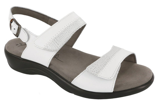 SAS Women's Nudu Heel Strap Sandal in White