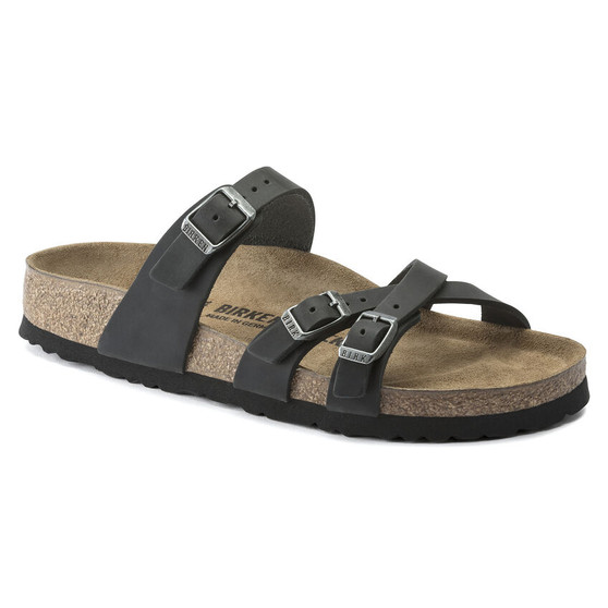 Birkenstock Franca Oiled Leather in Black