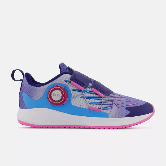 New Balance Childrens FuelCore Reveal v3 BOA in Vibrant violet with aura and bubblegum