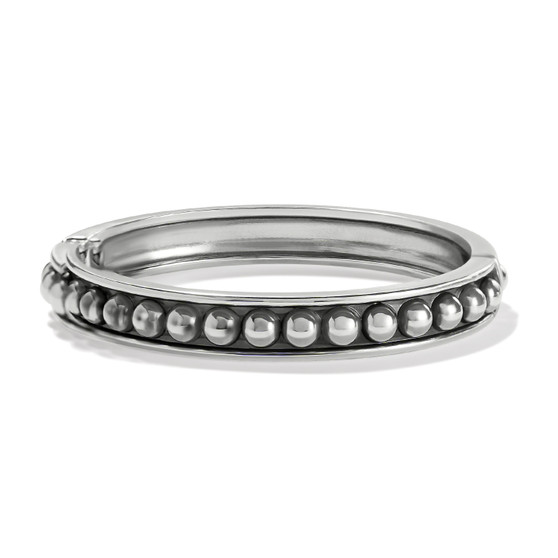 Brighton Pretty Tough Stud Hinged Bangle in Silver