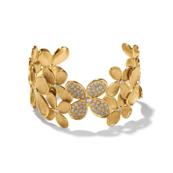 Brighton Everbloom Petals Cuff Bracelet in Gold