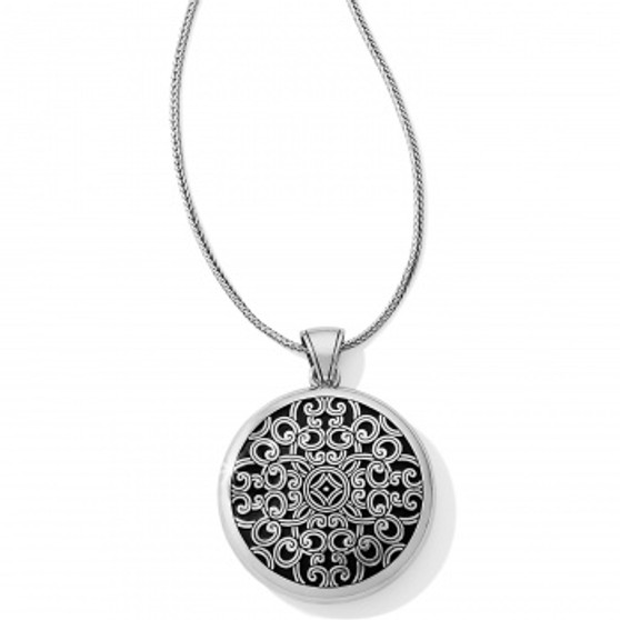 Brighton Serendipity Convertible Locket Necklace in Silver-Black