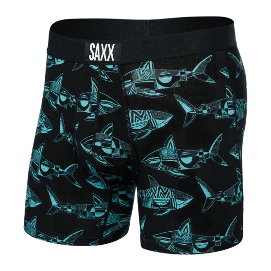 Saxx Underwear Vibe Super Soft Boxer Brief in Erik Able-Sharks