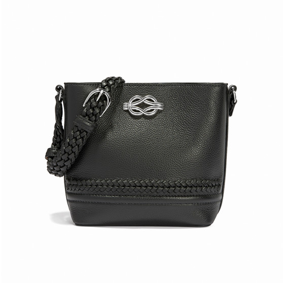 Brighton Freda Small Cross Body Bucket Bag in Black