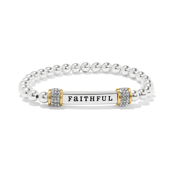 Brighton Meridian Faithful Two Tone Stretch Bracelet Brighton Meridian Faithful Two Tone Stretch Bracelet