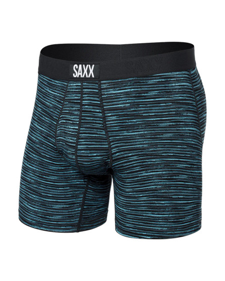 Men's SAXX Ultra Boxer Brief Underwear in Spacedye Stripe-Grey Multi