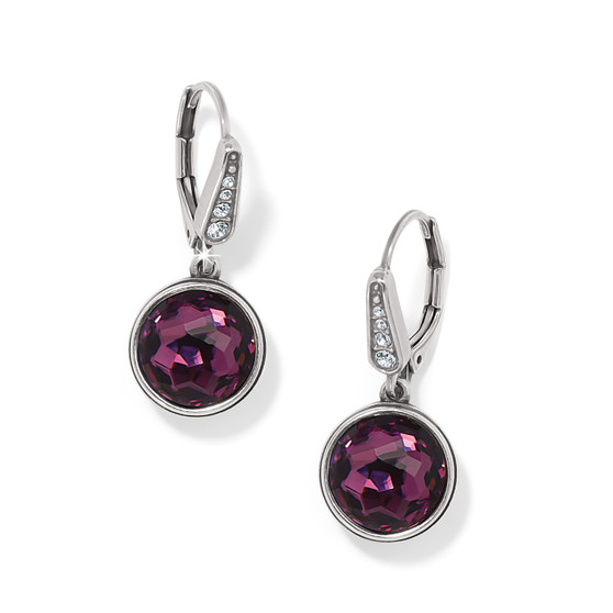 Brighton Meridian Aurora Leverback Earrings in Amethyst