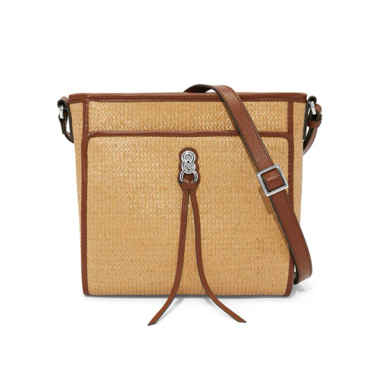 Brighton Astrid Straw Organizer Bag in Natural-Bourbon Brighton Astrid Straw Organizer Bag in Natural-Bourbon