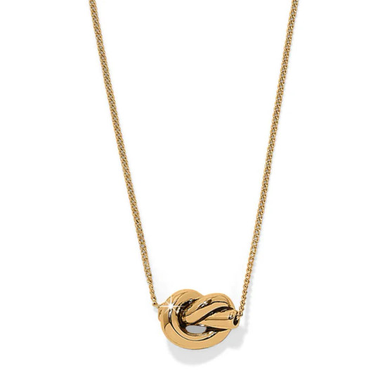 Brighton Interlok Single Knot Mini Necklace in Gold