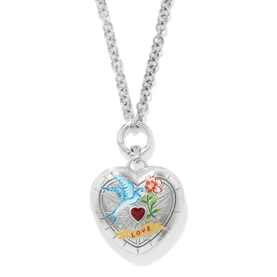 Brighton Reverie Bluebird Locket Necklace