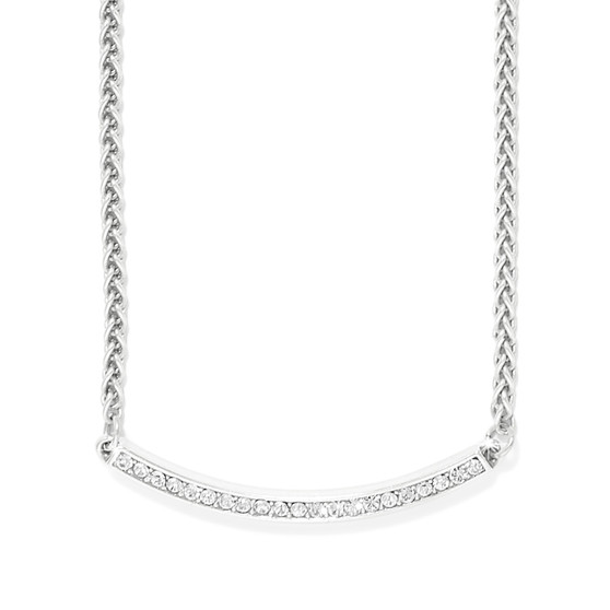 Meridian Geo Bar Silver Necklace