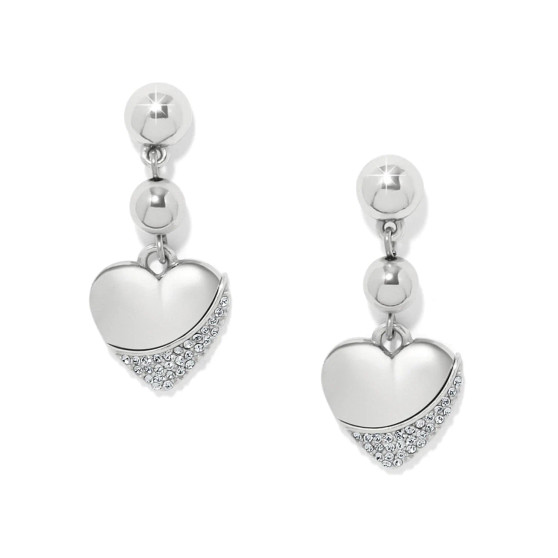 Brighton Meridian Petite Heart Wave Post Earrings in Silver