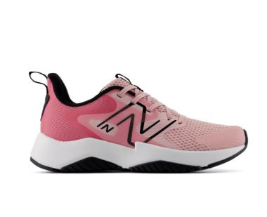 New Balance Girls Rave Run v2 Bungee Lace with Top Strap in Pink