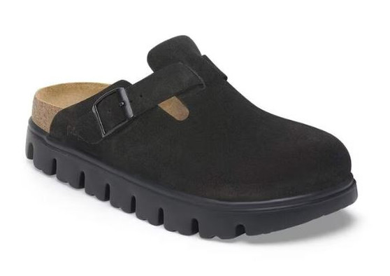 Birkenstock Women's Boston Chunky in Black Suede