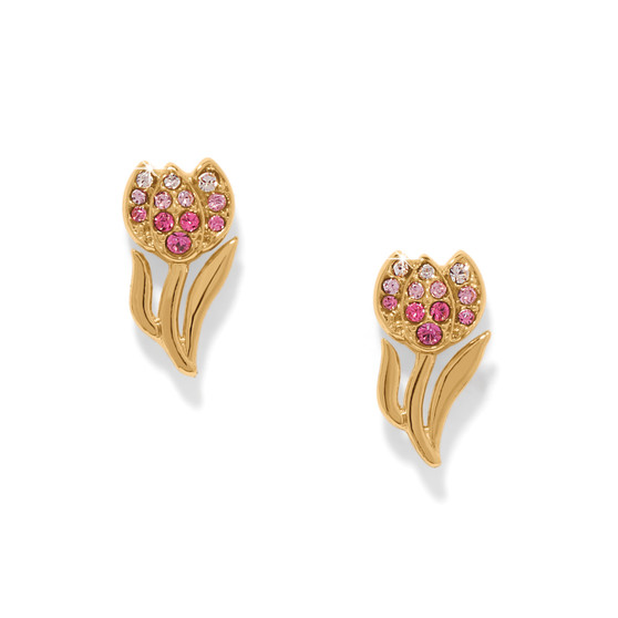 Brighton Enchanting Gem Tulip Earrings in Gold Multi