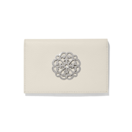Brighton Ferrara Medallion Folio Wallet In Shoe White