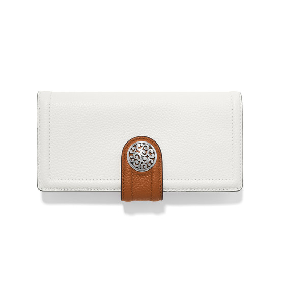 Brighton Contempo Slim Wallet In Optic White Luggage