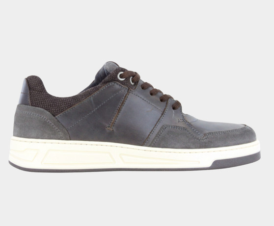 Naot Men's Speed Dress Sneaker in Dark Gray/Brown