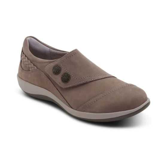 Aetrex Women's Karina Monk Strap in Warm Grey