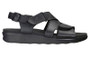 SAS Women's Huggy Cross Strap Sandal in Black