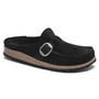 Birkenstock Buckley Clog in Black Suede  Leather