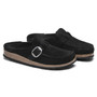 Birkenstock Buckley Clog in Black Suede  Leather