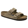 Birkenstock Arizona Soft Footbed in Taupe Suede Leather