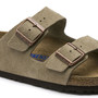 Birkenstock Arizona Soft Footbed in Taupe Suede Leather