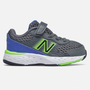 New Balance Toddler's Bungee Lace 680v6 in Lead Multi