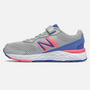 New Balance Children's Bungee Lace 680v6 in Light Aluminum