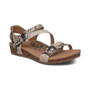 Aetrex Women's Jillian Braided Quarter Strap Sandal in Snake